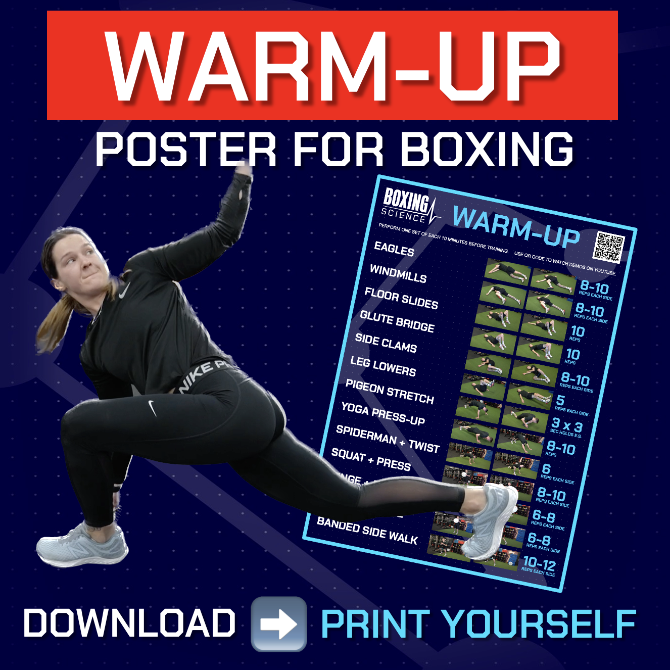 BOXING SCIENCE WARM-UP POSTER